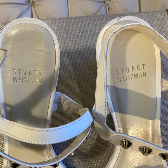 Stuart Weitzman white wedge sandals - Picture 4 of 5